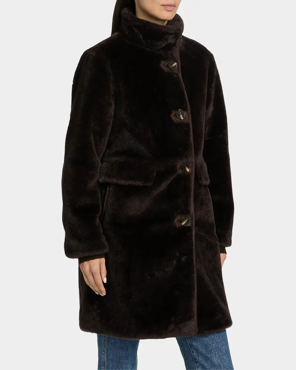 Mercer Collective Faux Fur Stand Collar Long Coat | Thumbnail 6 Mercer Collective Faux Fur Stand Collar Long Coat | Thumbnail 6