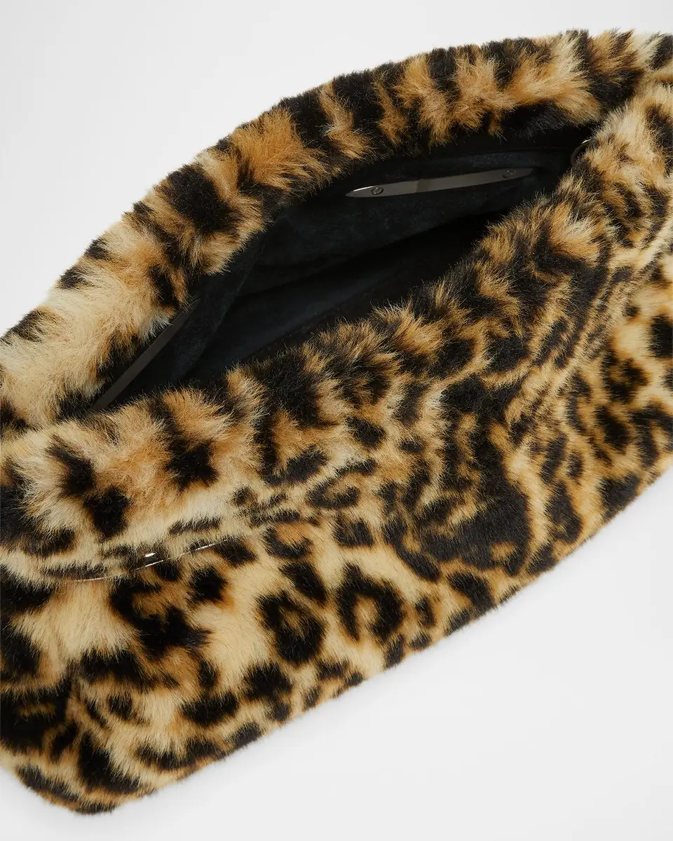 Givenchy Pinch Leopard-Print Faux Fur Clutch Bag | Thumbnail 4