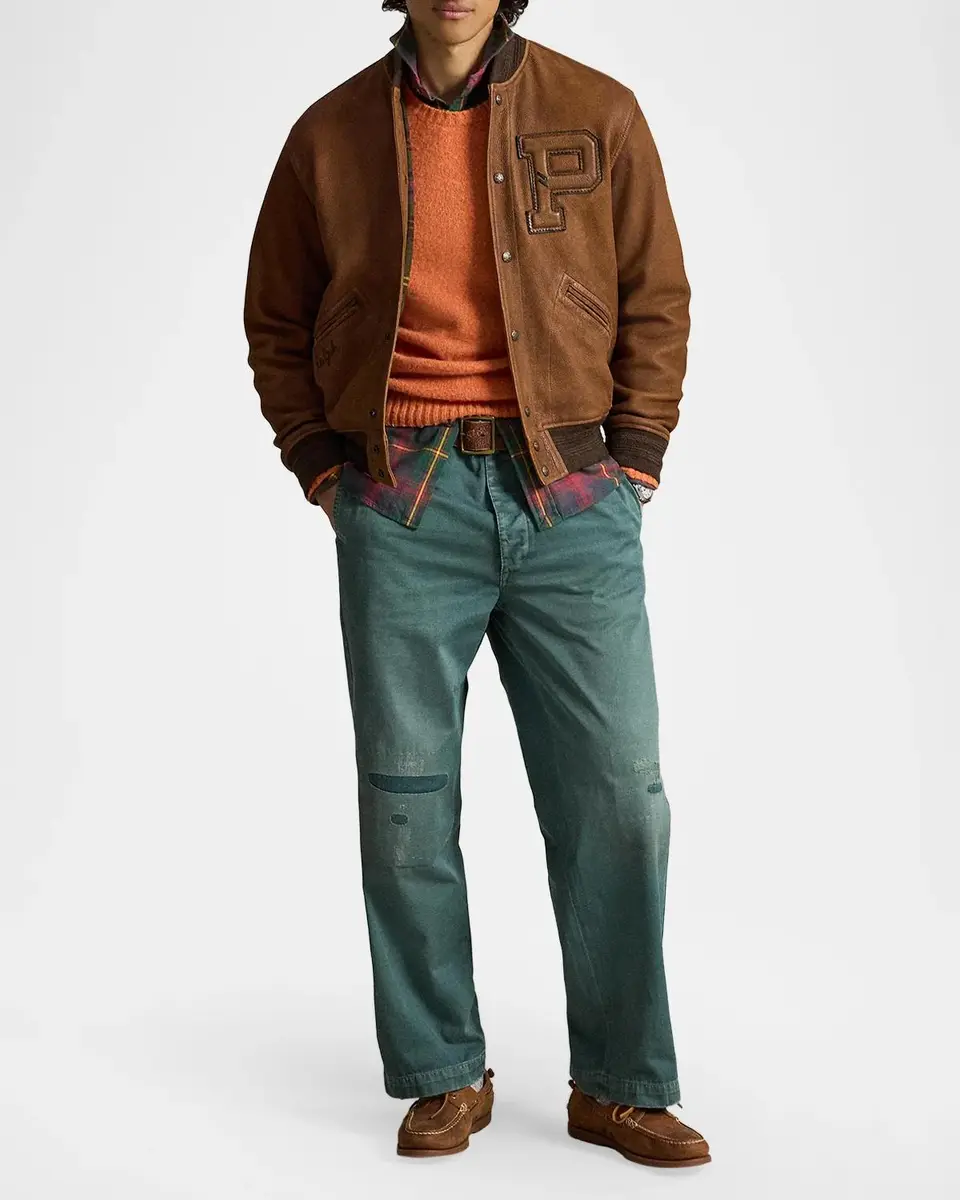 Polo Ralph Lauren Leather Letterman Jacket | Thumbnail 2 Polo Ralph Lauren Leather Letterman Jacket | Thumbnail 2