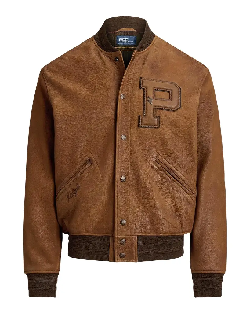 Polo Ralph Lauren Leather Letterman Jacket