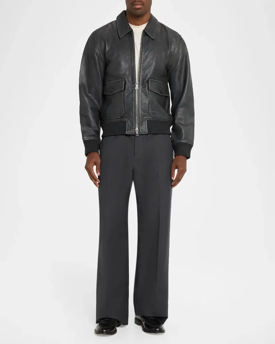 OFFICINE GÉNÉRALE Men's Leather Blouson Jacket | Thumbnail 2