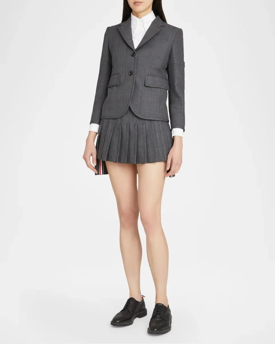Thom Browne Plaid Virgin Wool Blazer | Thumbnail 2