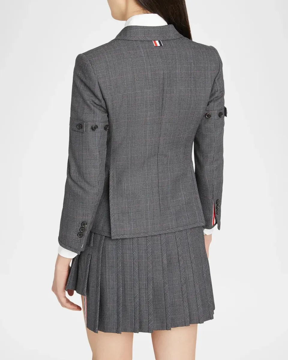 Thom Browne Plaid Virgin Wool Blazer | Thumbnail 3