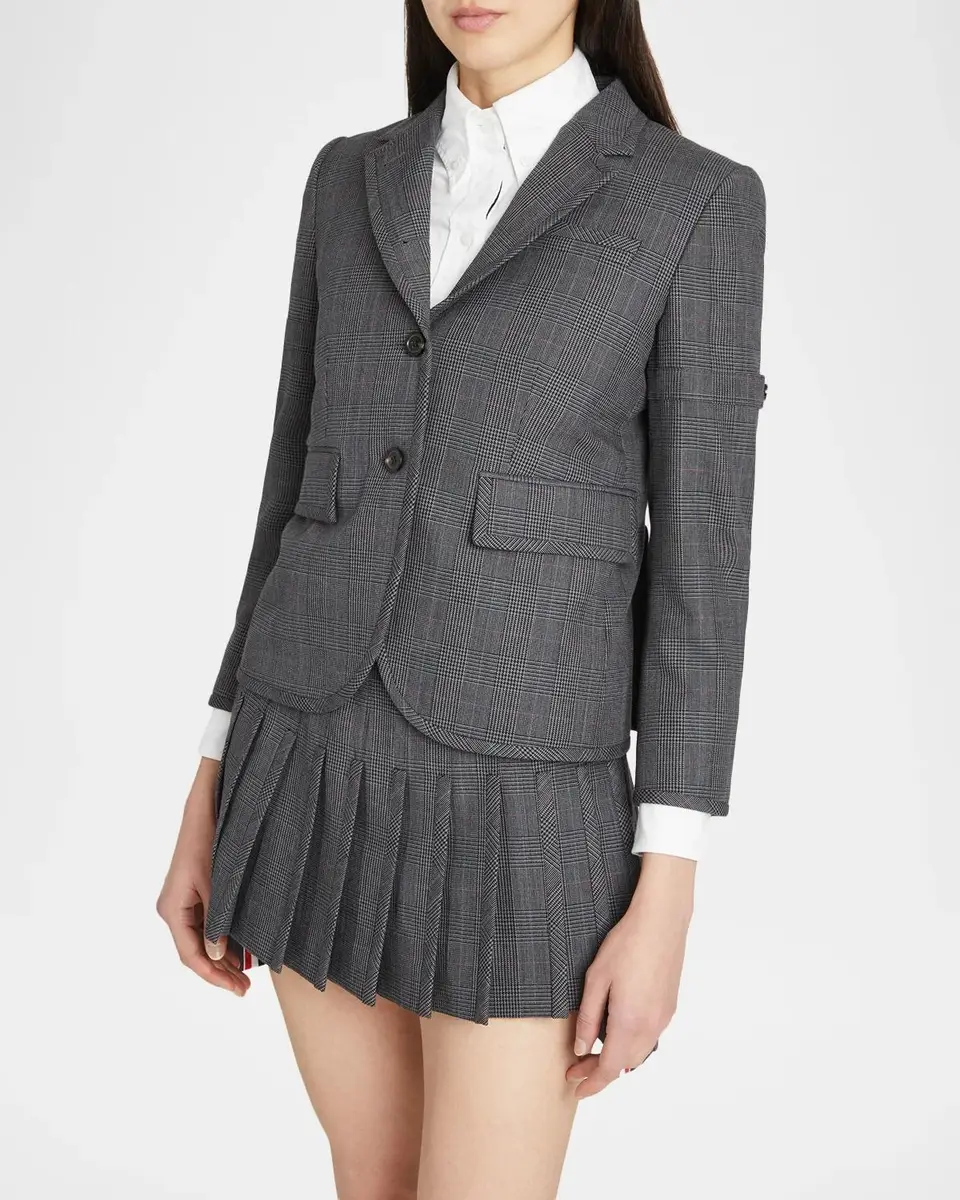 Thom Browne Plaid Virgin Wool Blazer | Thumbnail 4