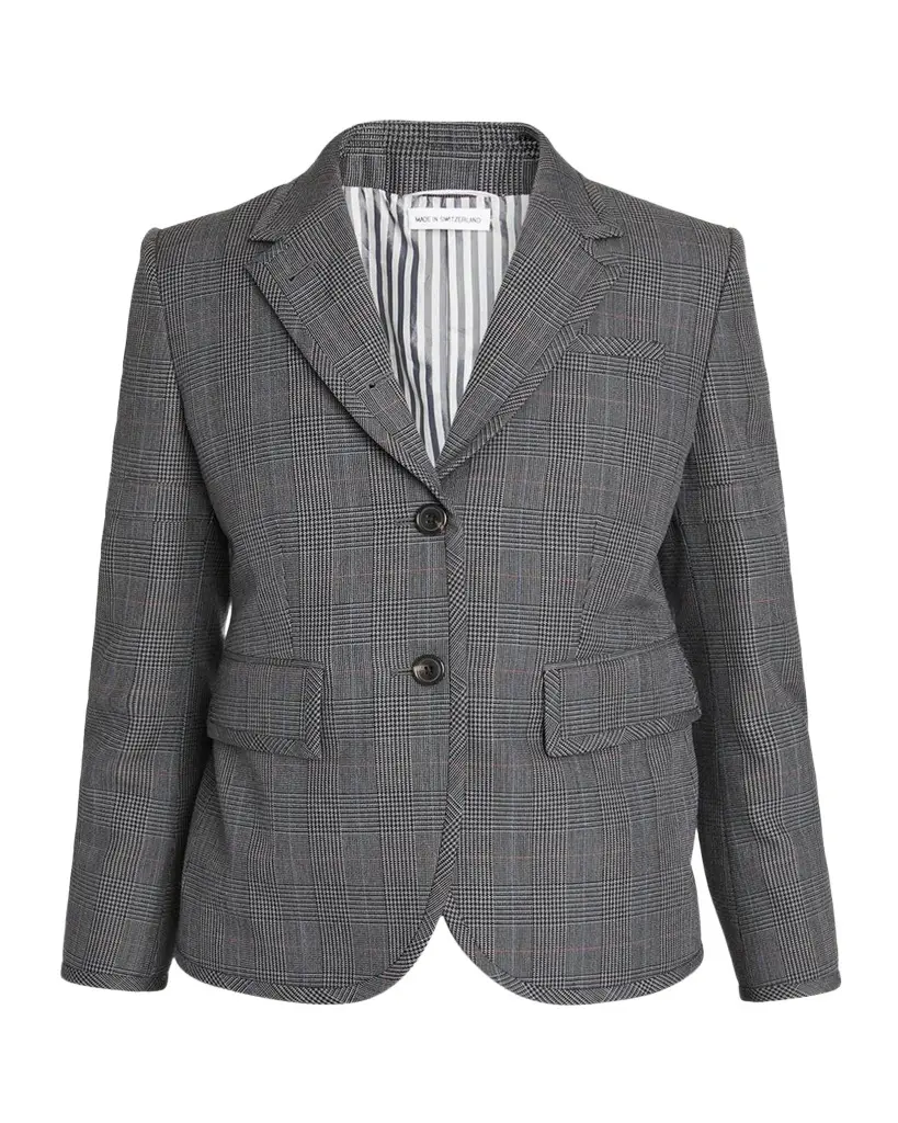 Thom Browne Plaid Virgin Wool Blazer