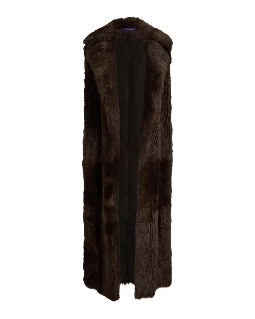 Ralph Lauren Collection Lamb Shearling Long Vest