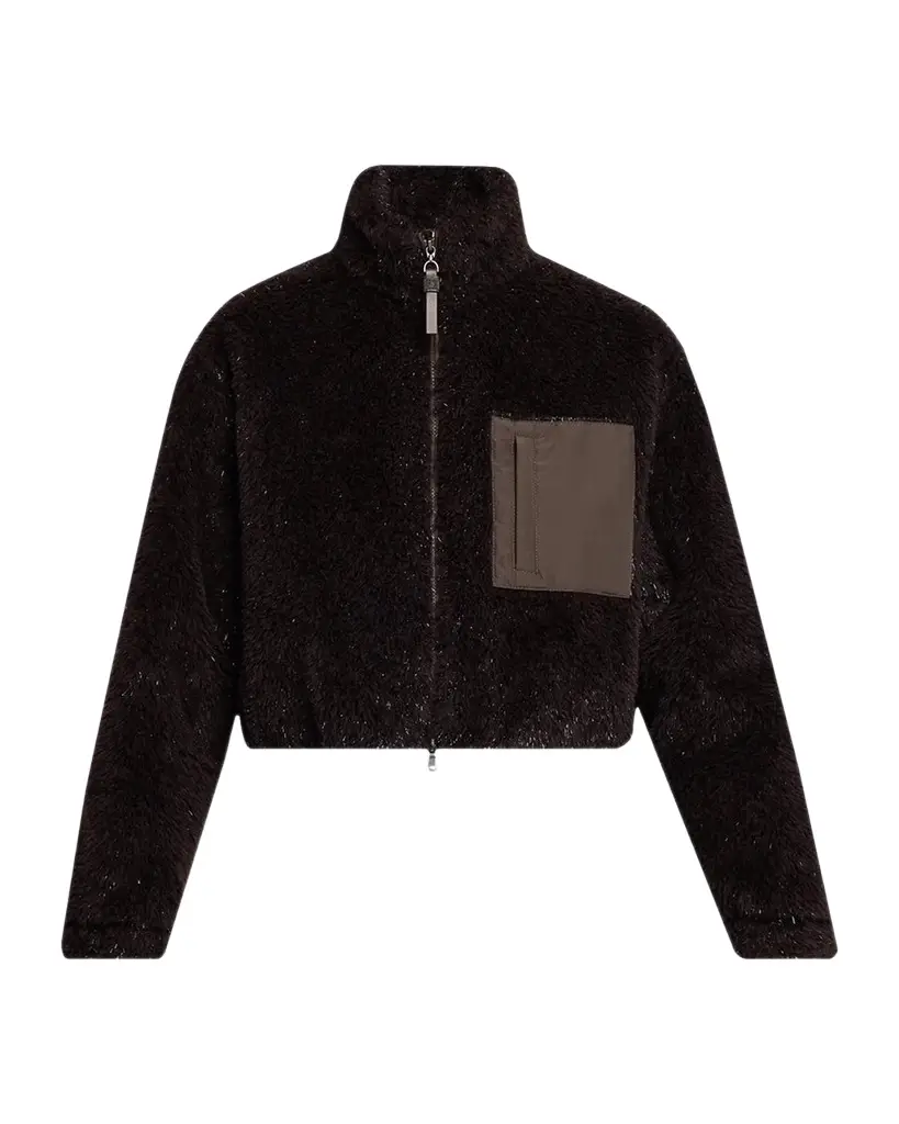 Sparkling Teddy Crop Jacket