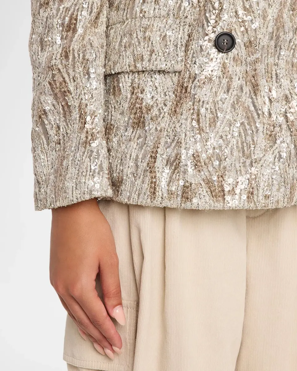 Brunello Cucinelli Stardust Braiding Embroidery Double-Breasted Blazer | Thumbnail 5 Brunello Cucinelli Stardust Braiding Embroidery Double-Breasted Blazer | Thumbnail 5