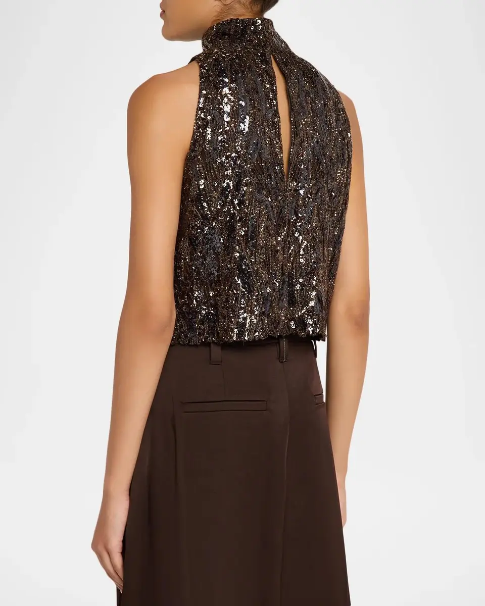 Brunello Cucinelli Stardust Braiding Embroidered Halter Top | Thumbnail 3 Brunello Cucinelli Stardust Braiding Embroidered Halter Top | Thumbnail 3