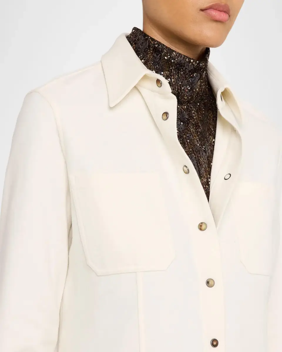 Brunello Cucinelli Cashmere-Cotton Fleece Button-Up Shirt | Thumbnail 5 Brunello Cucinelli Cashmere-Cotton Fleece Button-Up Shirt | Thumbnail 5