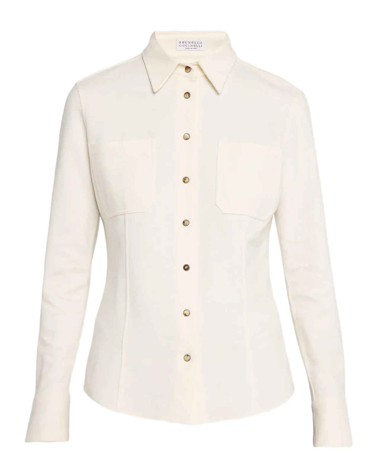 Cashmere-Cotton Fleece Button-Up Shirt Cashmere-Cotton Fleece Button-Up Shirt