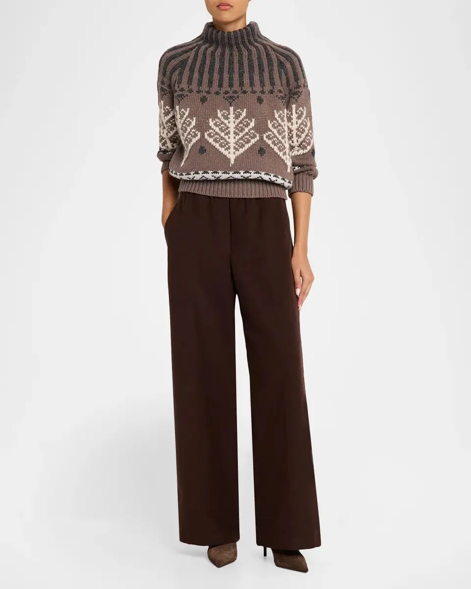 Brunello Cucinelli Cotton-Stretch Jersey Loose Wide-Leg Track Trousers | Thumbnail 2 Brunello Cucinelli Cotton-Stretch Jersey Loose Wide-Leg Track Trousers | Thumbnail 2