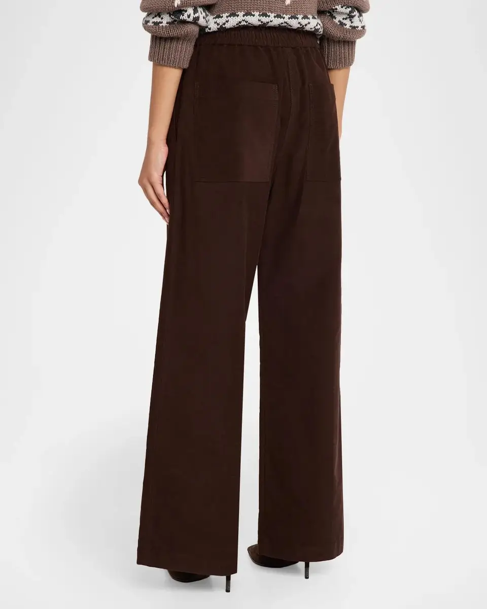Brunello Cucinelli Cotton-Stretch Jersey Loose Wide-Leg Track Trousers | Thumbnail 3 Brunello Cucinelli Cotton-Stretch Jersey Loose Wide-Leg Track Trousers | Thumbnail 3