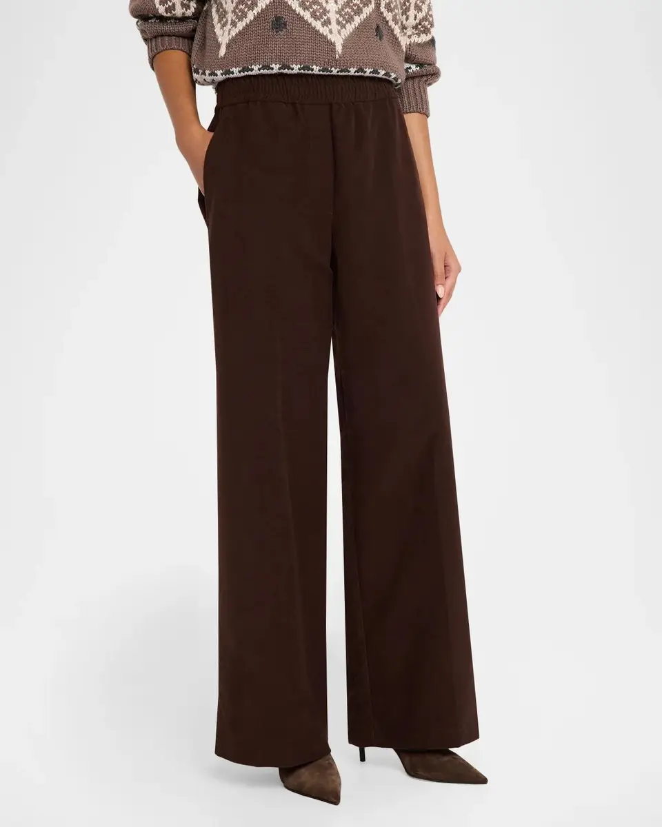 Brunello Cucinelli Cotton-Stretch Jersey Loose Wide-Leg Track Trousers | Thumbnail 4 Brunello Cucinelli Cotton-Stretch Jersey Loose Wide-Leg Track Trousers | Thumbnail 4