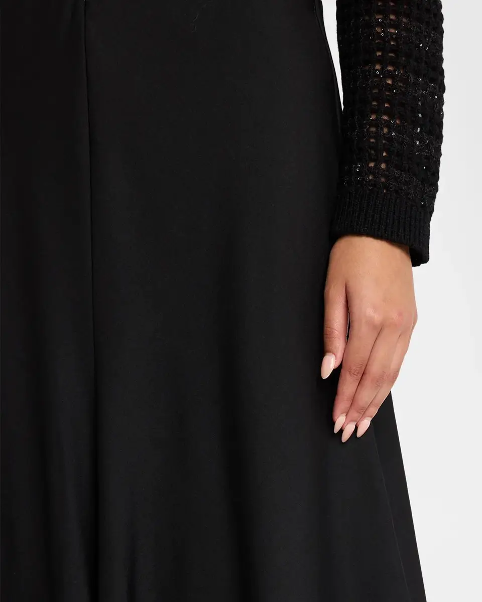 Brunello Cucinelli Stretch Wool Midi Pull-On Skirt | Thumbnail 5
