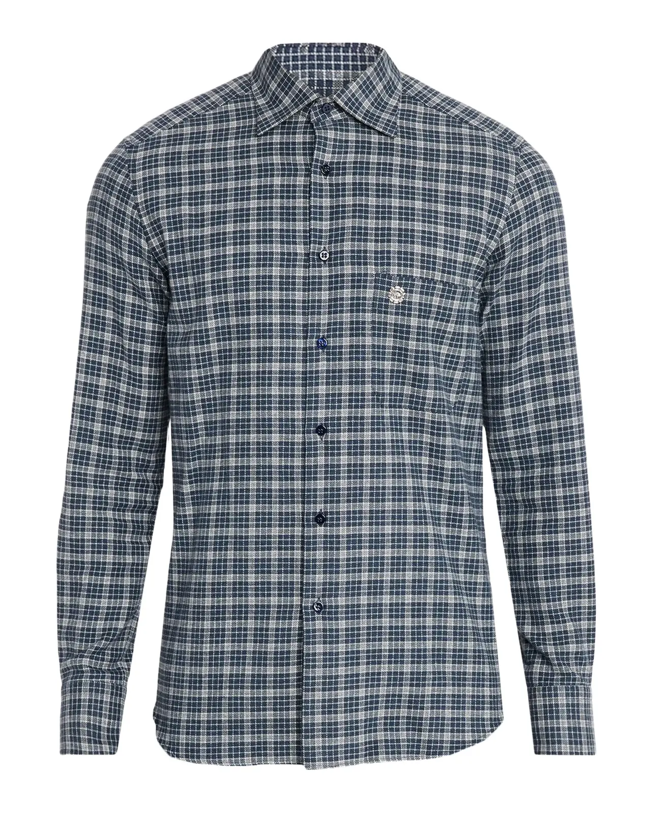 Stefano Ricci Men's Flannel Overcheck Sport Shirt