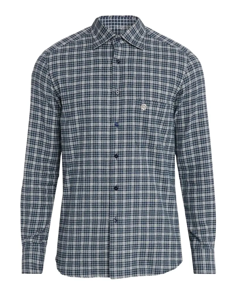 Men's Flannel Overcheck Sport Shirt Men's Flannel Overcheck Sport Shirt