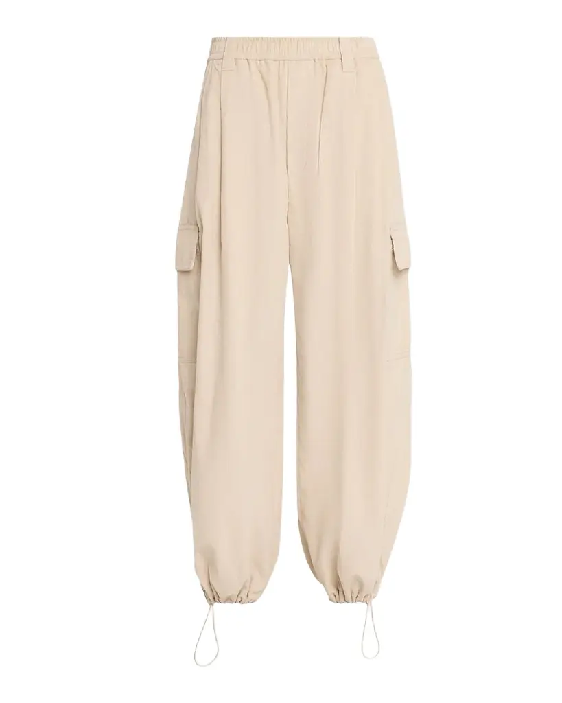 Brunello Cucinelli Cotton-Cashmere Corduroy Baggy Wide-Leg Cargo Pants