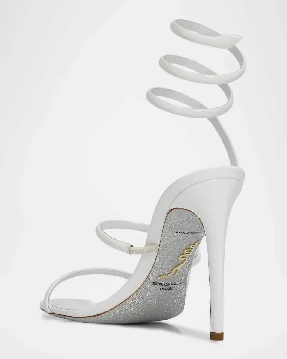 René Caovilla 105mm Patent Leather Snake-Wrap Sandals | Thumbnail 4 René Caovilla 105mm Patent Leather Snake-Wrap Sandals | Thumbnail 4