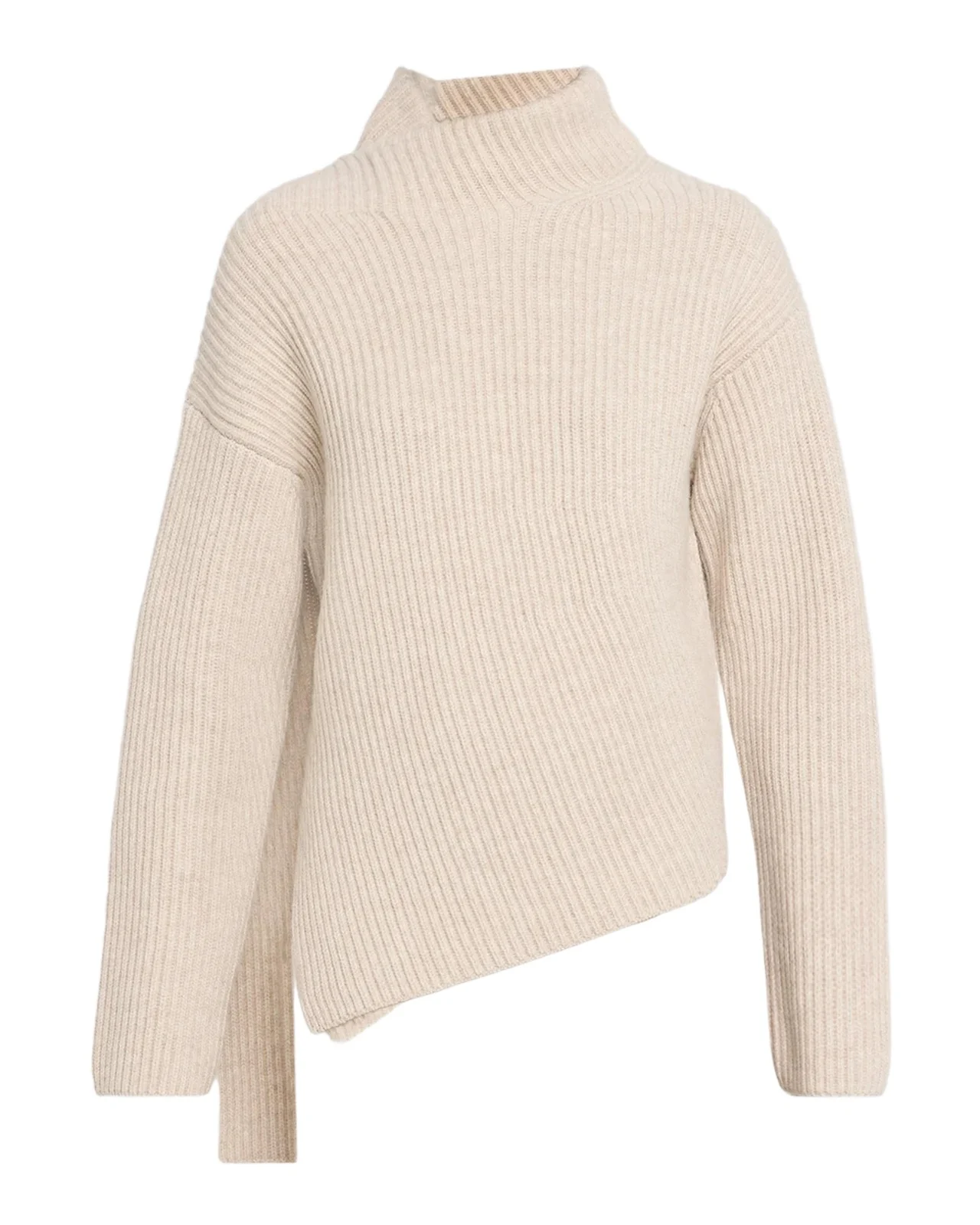 Vince Draped Rib-Knit Shawl Sweater