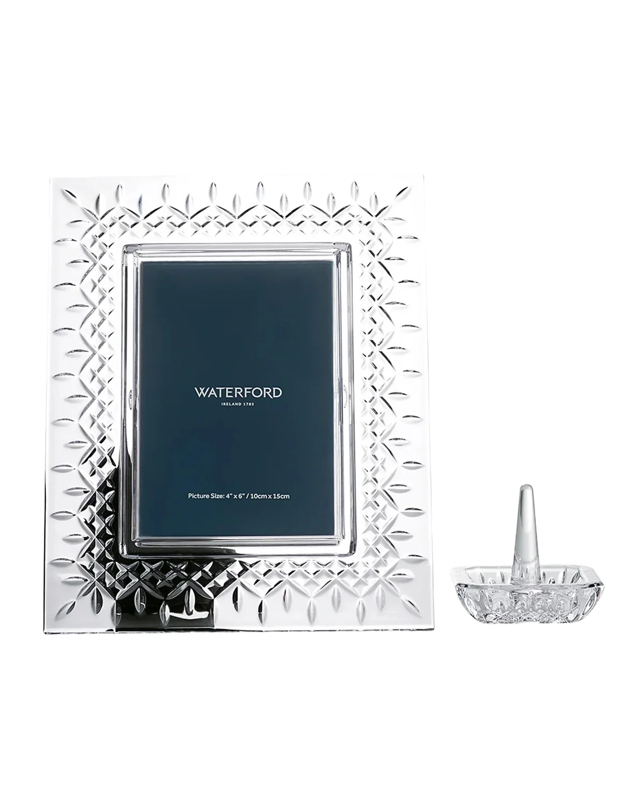 Waterford Crystal Lismore Picture Frame & Ring Holder Gift Set