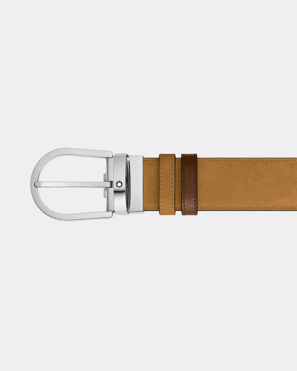 Montblanc Horseshoe Buckle 35MM Reversible Leather Belt | Thumbnail 3 Montblanc Horseshoe Buckle 35MM Reversible Leather Belt | Thumbnail 3