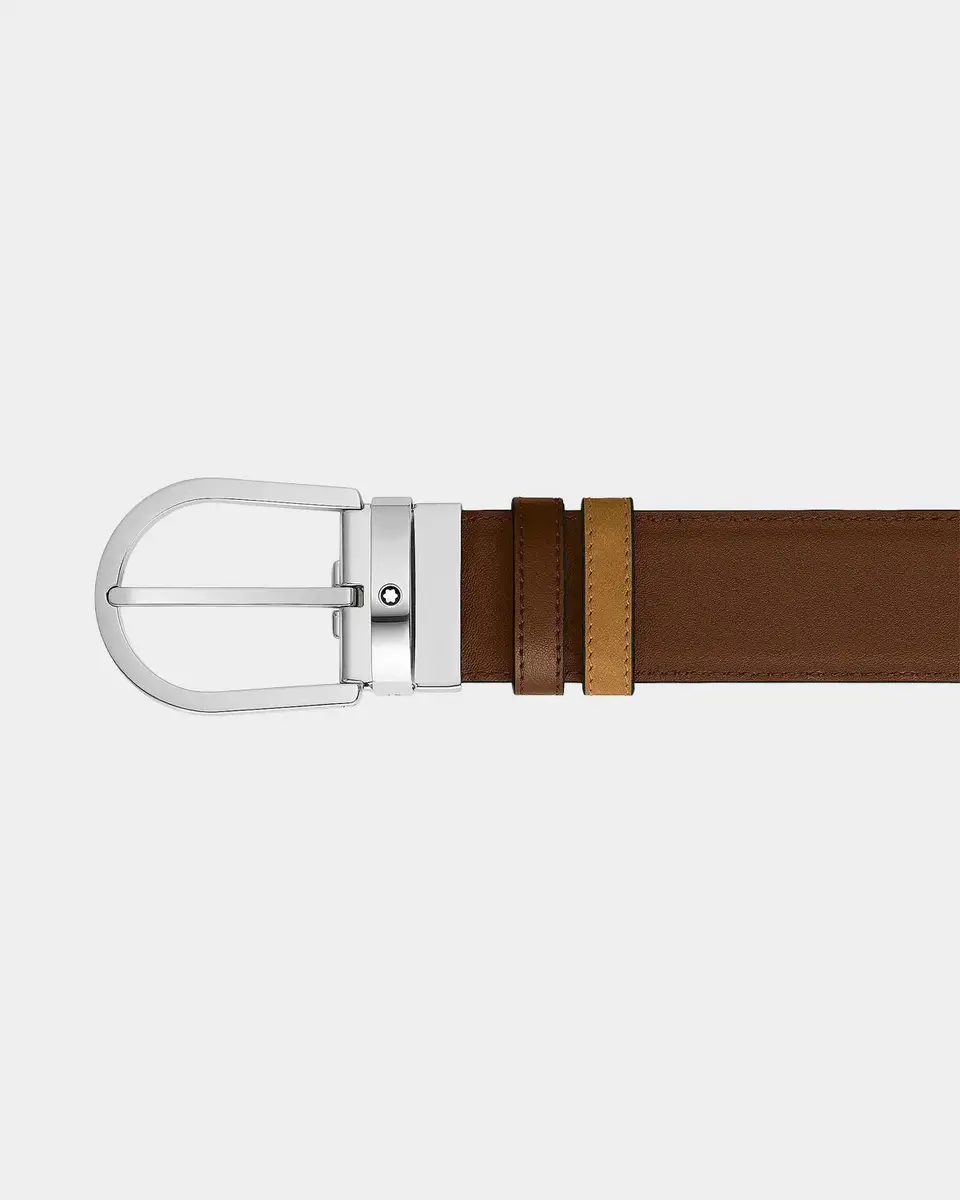 Montblanc Horseshoe Buckle 35MM Reversible Leather Belt | Thumbnail 4 Montblanc Horseshoe Buckle 35MM Reversible Leather Belt | Thumbnail 4