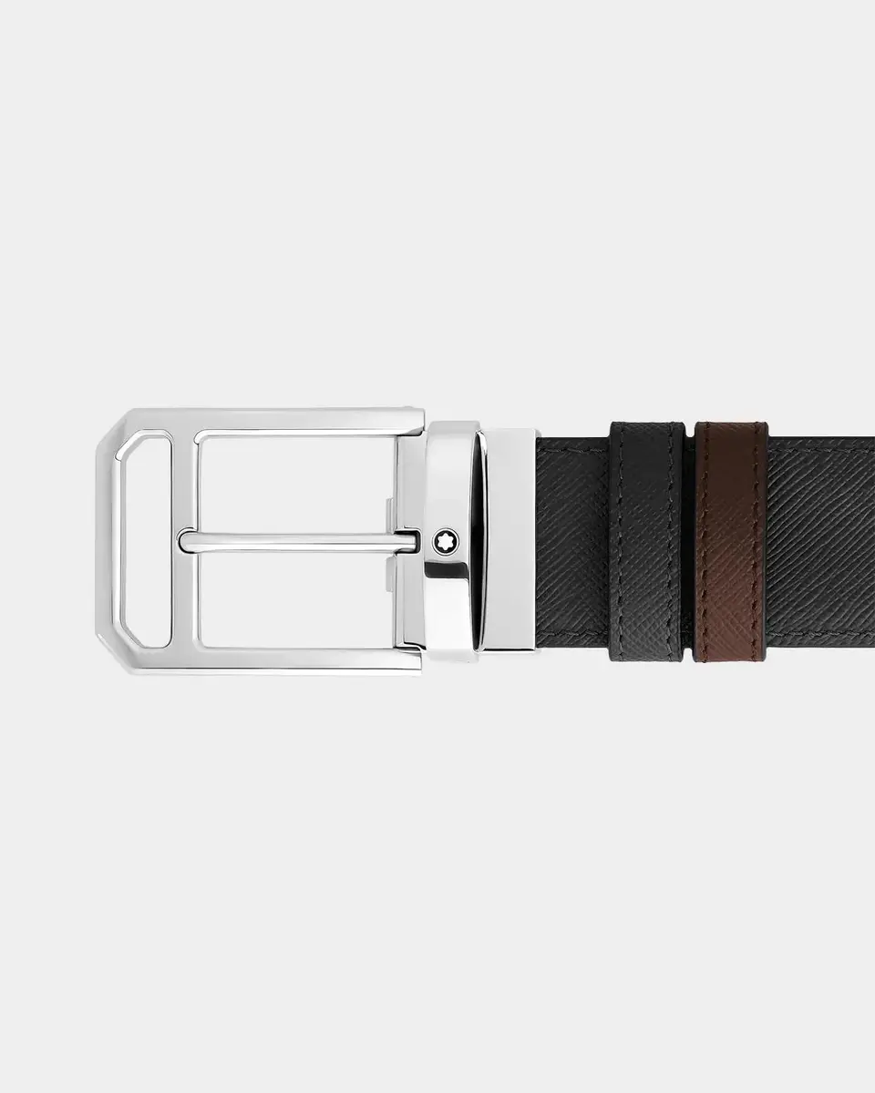 Montblanc Reversible Textured Two-Tone Leather Belt | Thumbnail 4 Montblanc Reversible Textured Two-Tone Leather Belt | Thumbnail 4