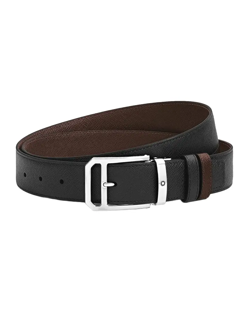 Reversible Textured Two-Tone Leather Belt Reversible Textured Two-Tone Leather Belt
