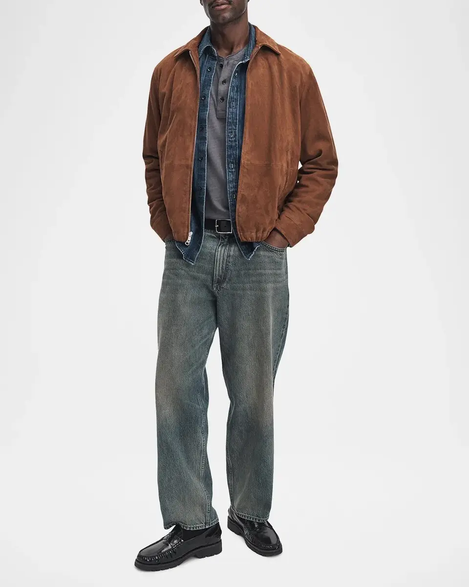 rag & bone Men's Harrington Suede Blouson | Thumbnail 2