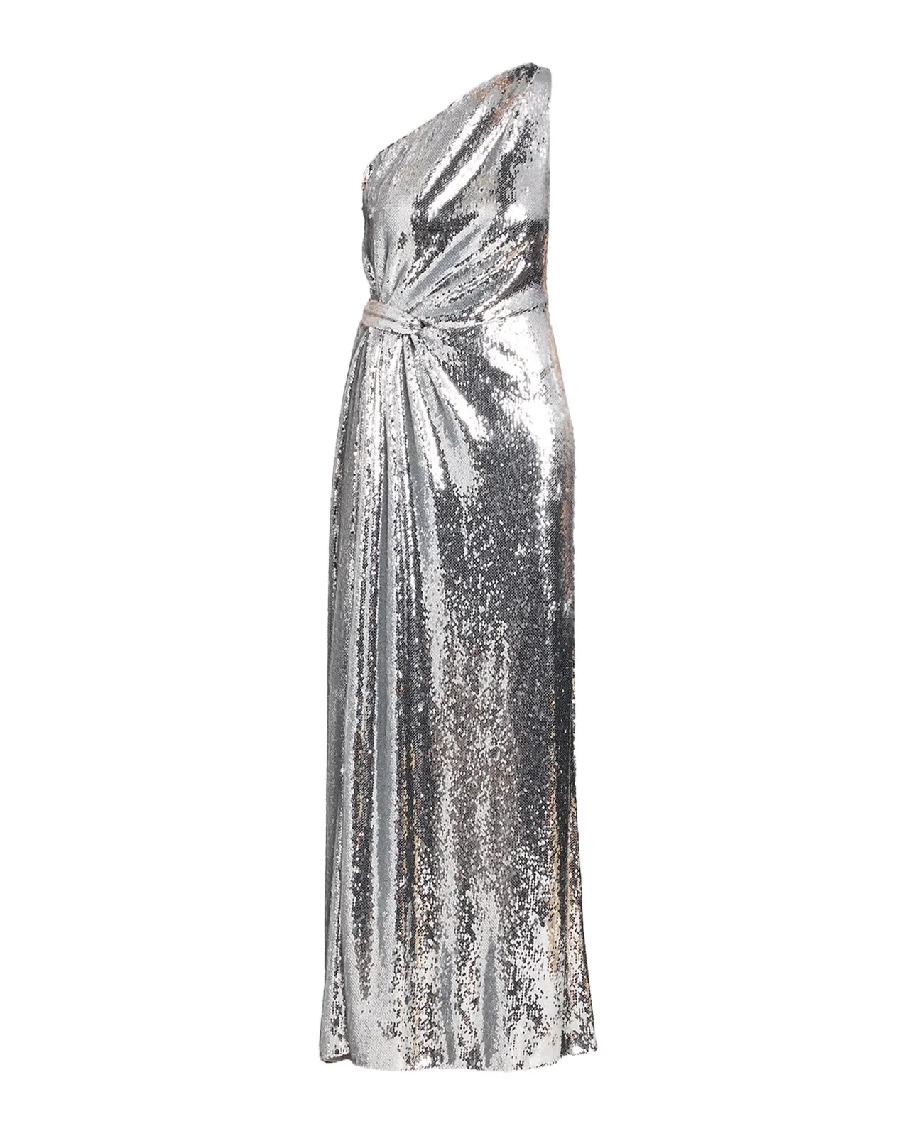 Porsha Draped One-Shoulder Sequin Gown Porsha Draped One-Shoulder Sequin Gown