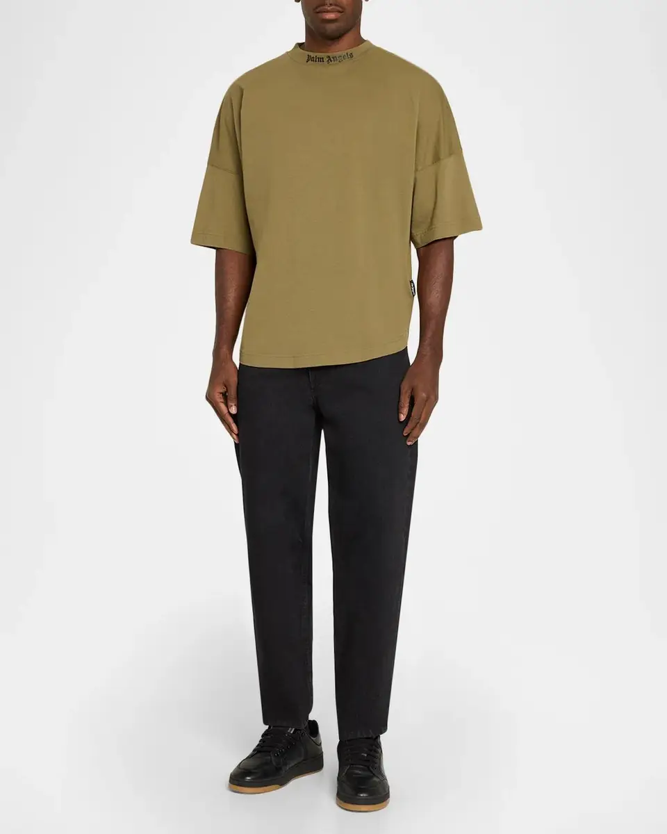 Palm Angels Men's Classic Logo Oversized T-Shirt | Thumbnail 2 Palm Angels Men's Classic Logo Oversized T-Shirt | Thumbnail 2