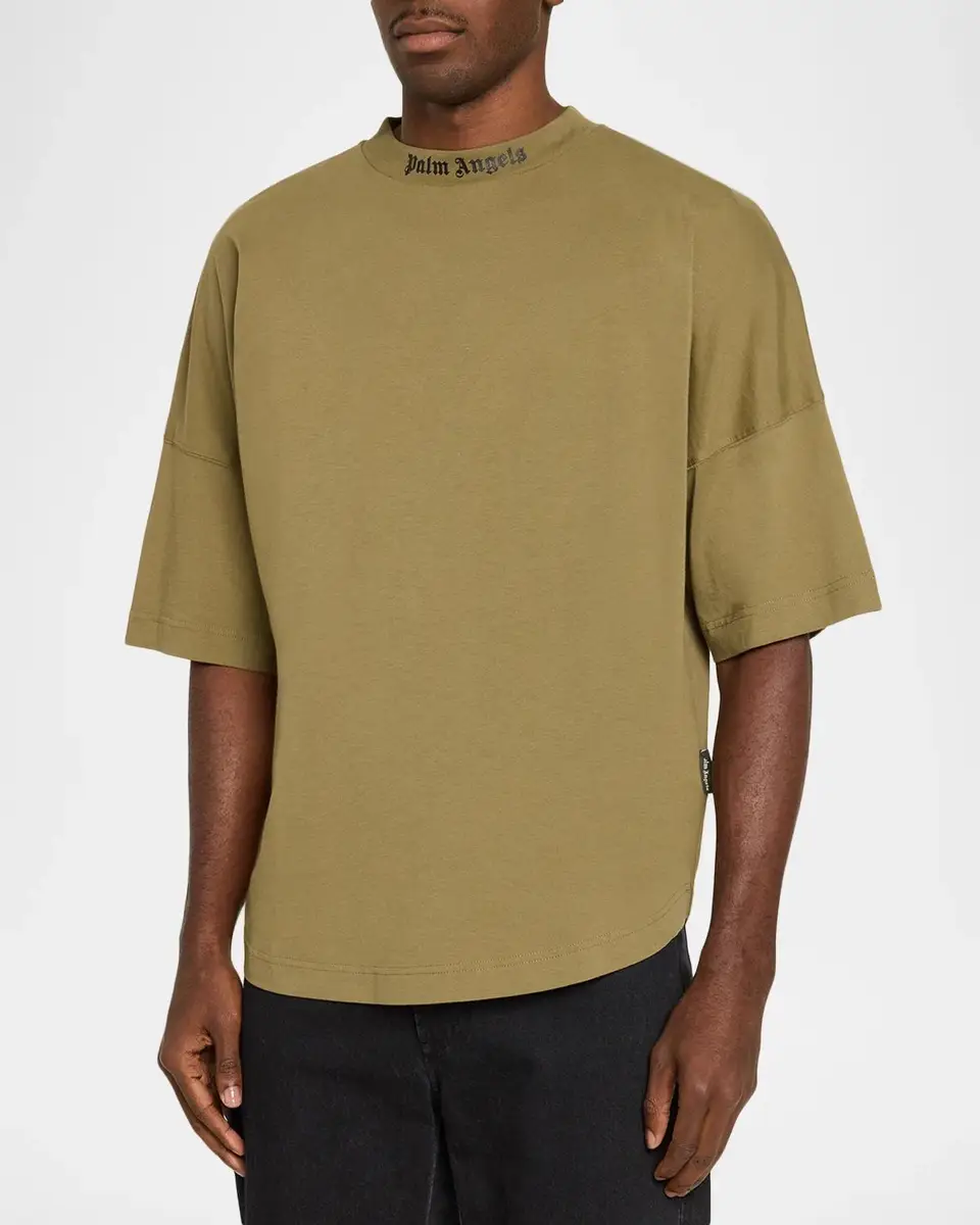 Palm Angels Men's Classic Logo Oversized T-Shirt | Thumbnail 4 Palm Angels Men's Classic Logo Oversized T-Shirt | Thumbnail 4