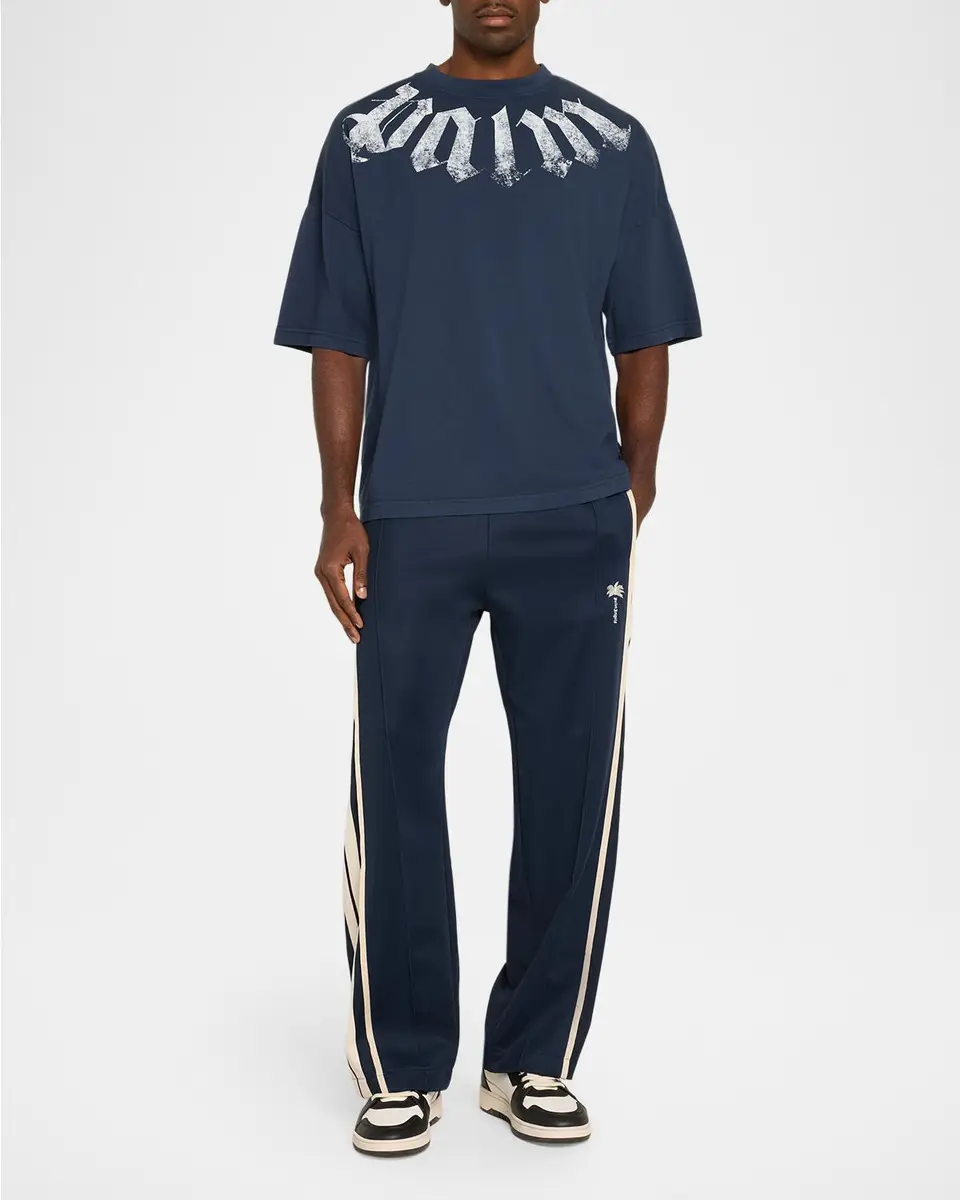 Palm Angels Men's Big Neck Logo Loose T-Shirt | Thumbnail 2 Palm Angels Men's Big Neck Logo Loose T-Shirt | Thumbnail 2