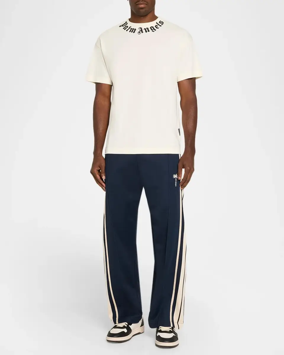 Palm Angels Men's The Neck Logo Regular T-Shirt | Thumbnail 2 Palm Angels Men's The Neck Logo Regular T-Shirt | Thumbnail 2