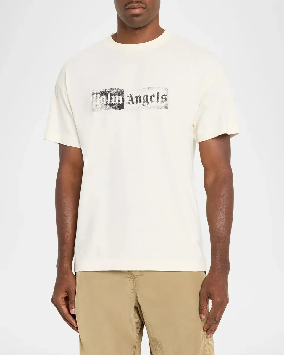 Palm Angels Men's Stamp Logo T-Shirt | Thumbnail 4 Palm Angels Men's Stamp Logo T-Shirt | Thumbnail 4