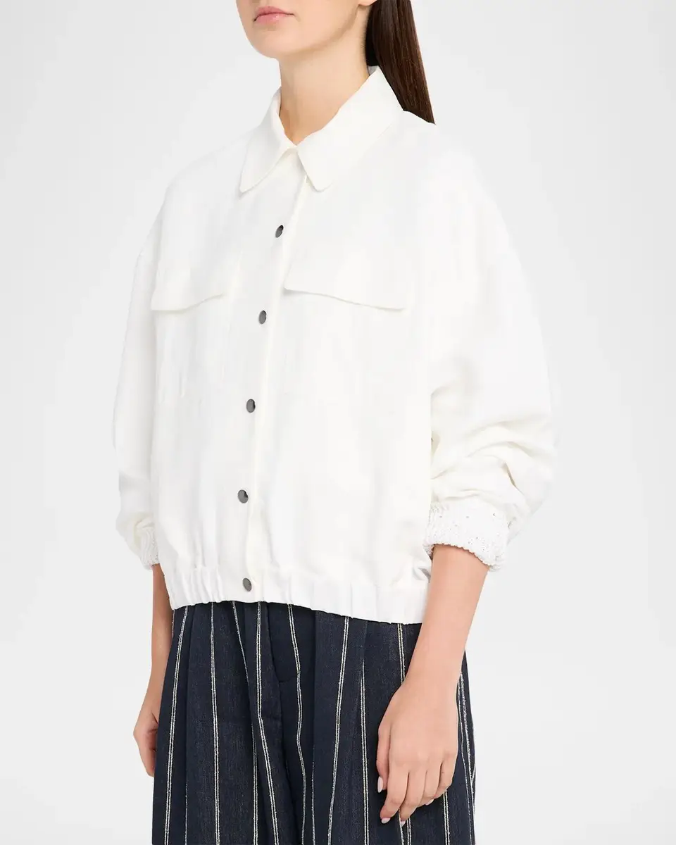 Brunello Cucinelli Oversized Denim Shirt Jacket | Thumbnail 4