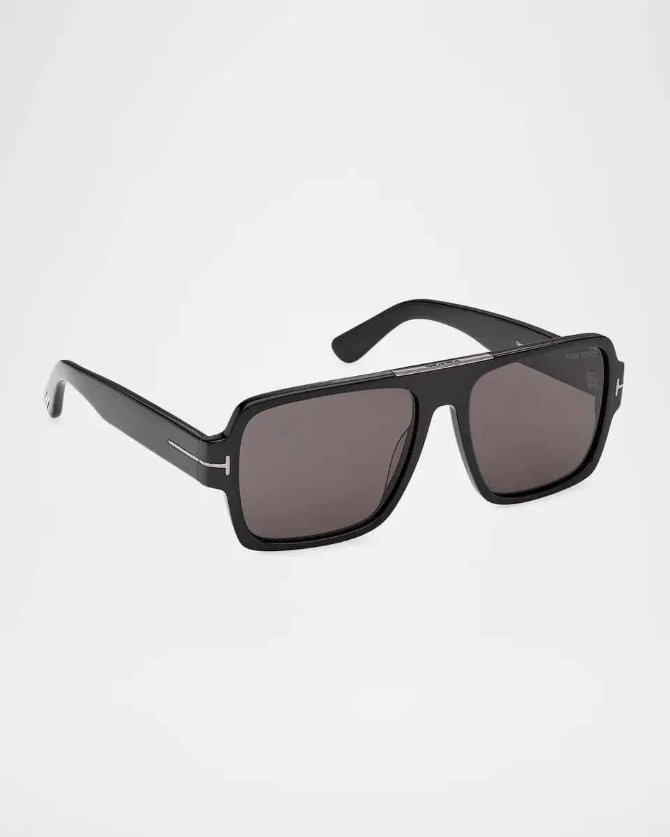 Tom Ford Men's Sean-02 Acetate Flat-Top Sunglasses | Thumbnail 3 Tom Ford Men's Sean-02 Acetate Flat-Top Sunglasses | Thumbnail 3