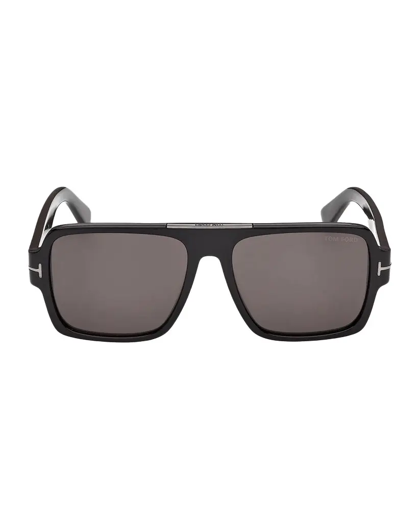 Tom Ford Men's Sean-02 Acetate Flat-Top Sunglasses