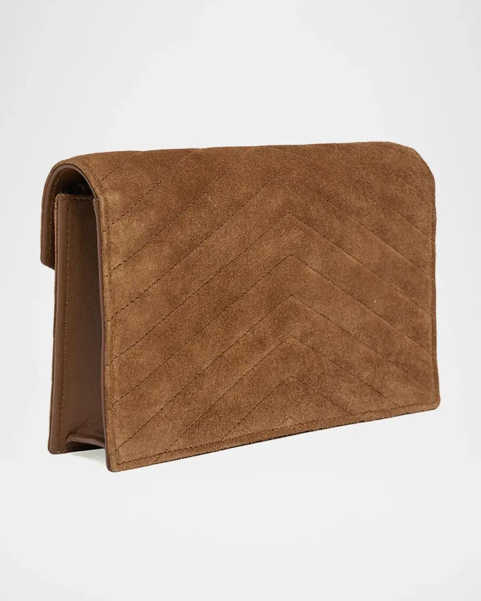 Saint Laurent Cassandre Suede Shoulder Bag | Thumbnail 3 Saint Laurent Cassandre Suede Shoulder Bag | Thumbnail 3