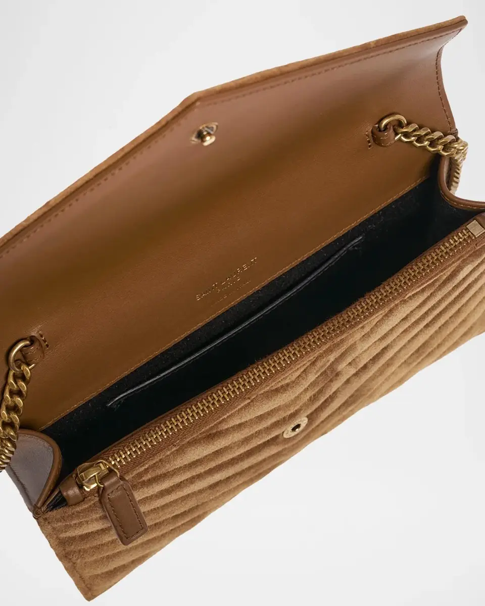 Saint Laurent Cassandre Suede Shoulder Bag | Thumbnail 4 Saint Laurent Cassandre Suede Shoulder Bag | Thumbnail 4