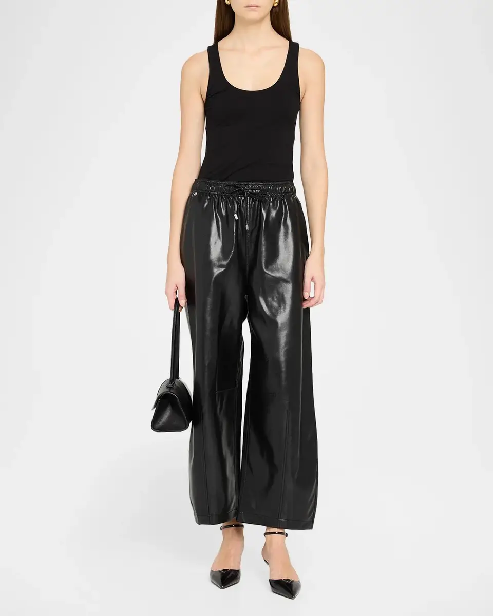 Cinq à Sept Vegan Leather Drawstring Trousers | Thumbnail 2 Cinq à Sept Vegan Leather Drawstring Trousers | Thumbnail 2