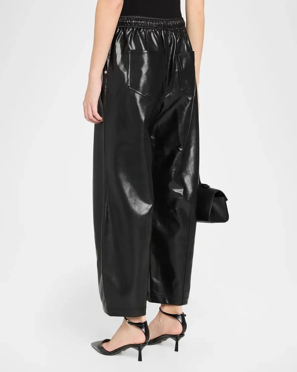 Cinq à Sept Vegan Leather Drawstring Trousers | Thumbnail 3 Cinq à Sept Vegan Leather Drawstring Trousers | Thumbnail 3