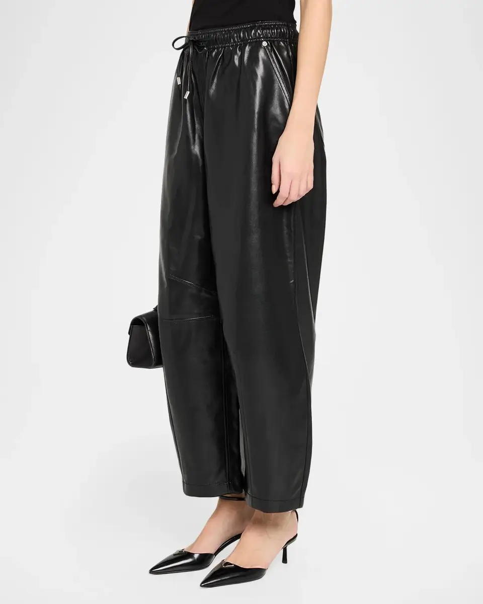 Cinq à Sept Vegan Leather Drawstring Trousers | Thumbnail 4 Cinq à Sept Vegan Leather Drawstring Trousers | Thumbnail 4