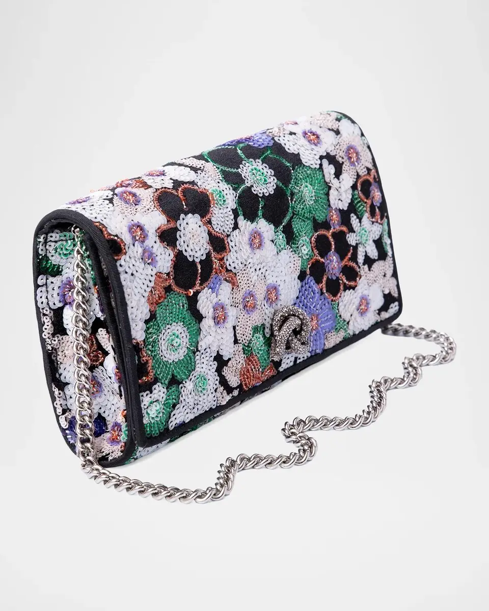 MICHELLE WILHITE Olivia Floral Sequin Clutch Bag | Thumbnail 2 MICHELLE WILHITE Olivia Floral Sequin Clutch Bag | Thumbnail 2
