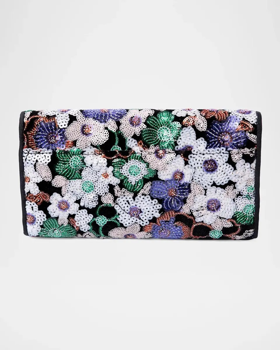 MICHELLE WILHITE Olivia Floral Sequin Clutch Bag | Thumbnail 3 MICHELLE WILHITE Olivia Floral Sequin Clutch Bag | Thumbnail 3