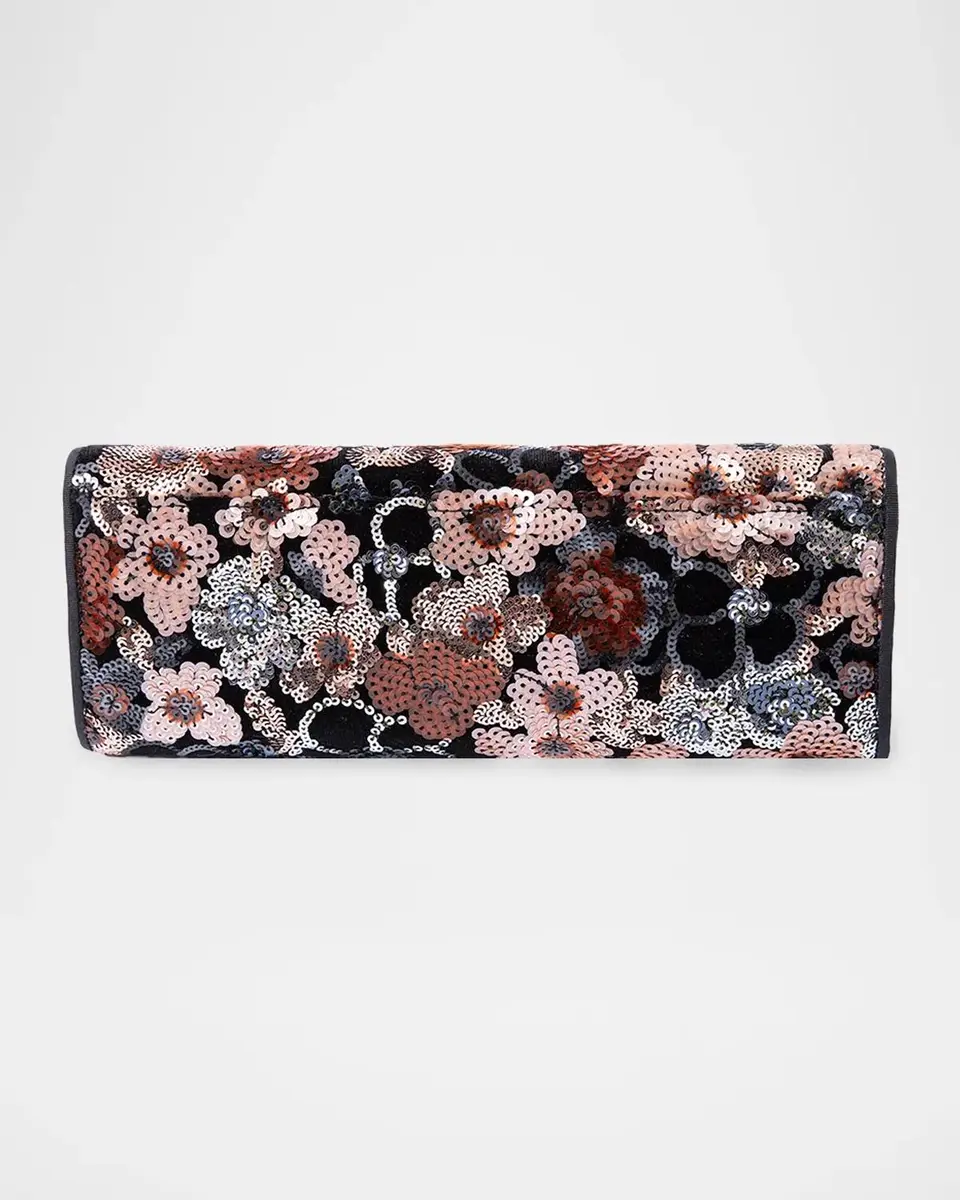 MICHELLE WILHITE Robbie Mini Floral Sequin Clutch Bag | Thumbnail 3 MICHELLE WILHITE Robbie Mini Floral Sequin Clutch Bag | Thumbnail 3