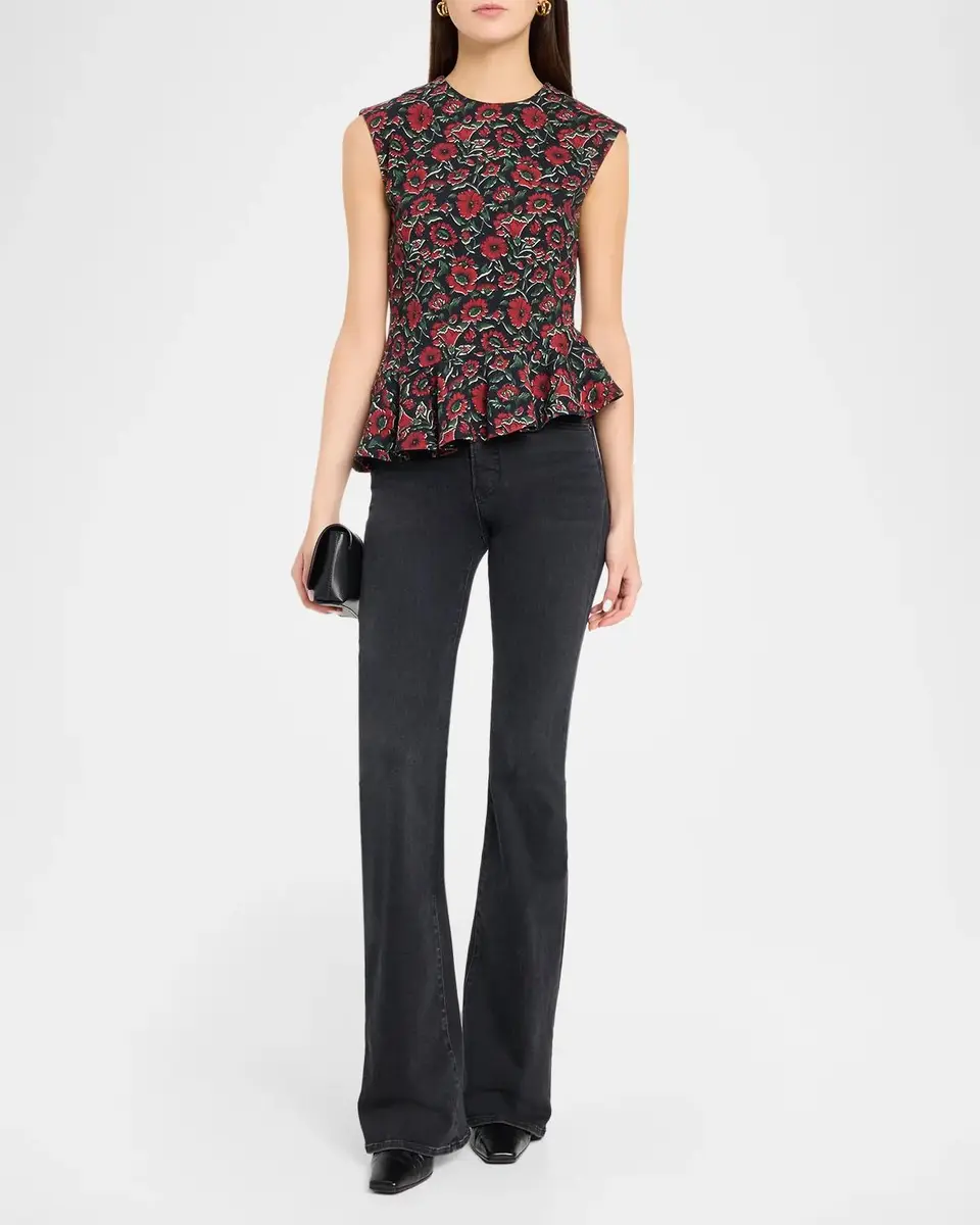 Veronica Beard Elisara Peplum-Hem Top | Thumbnail 2 Veronica Beard Elisara Peplum-Hem Top | Thumbnail 2