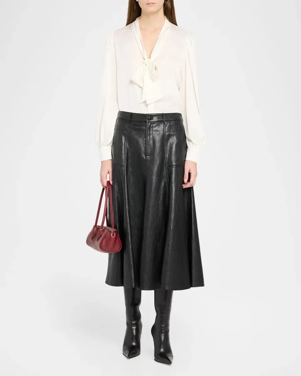Kobi Halperin Selena Stretch-Silk Tieneck Blouse | Thumbnail 2