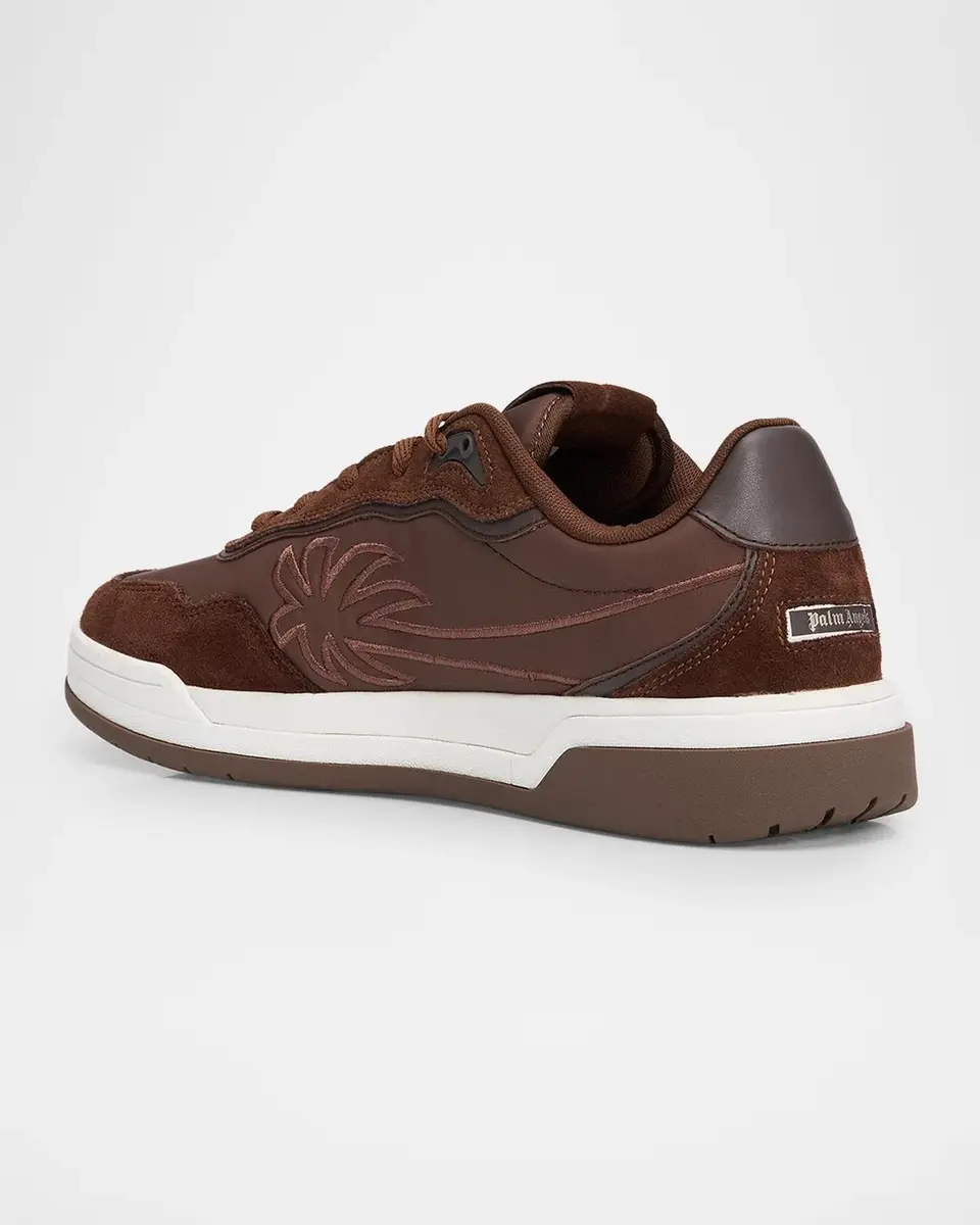 Palm Angels Men's Palm Canvas Tennis Sneakers | Thumbnail 4 Palm Angels Men's Palm Canvas Tennis Sneakers | Thumbnail 4